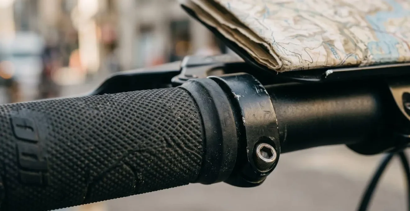 Close-up detail of cycling equipment showing the mechanical precision of bike tour logistics